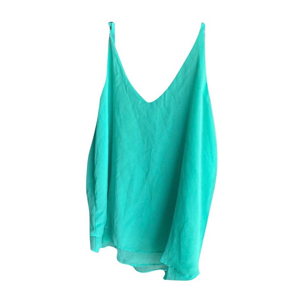 Chiffon blue tank top
